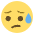 Sad But Relieved Face Emoji from EmojiTwo Colors Set