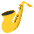 Saxophone Emoji from EmojiTwo Colors Set