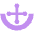Semi Circled Cross Pommee Emoji from EmojiTwo Colors Set