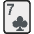 Seven Of Clubs Emoji from EmojiTwo Colors Set