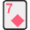 Seven Of Diamonds Emoji from EmojiTwo Colors Set