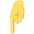 Sideways Hand Pointing Down Emoji from EmojiTwo Colors Set