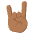 Sign Of The Horns Medium Dark Skin Tone Emoji from EmojiTwo Colors Set