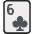 Six Of Clubs Emoji from EmojiTwo Colors Set