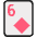 Six Of Diamonds Emoji from EmojiTwo Colors Set