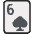 Six Of Spades Emoji from EmojiTwo Colors Set
