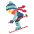 Skier Emoji from EmojiTwo Colors Set