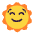 Sun With Face Flat Emoji from Fluent Emoji Flat Set