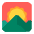Sunrise Over Mountains Flat Emoji from Fluent Emoji Flat Set