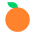 Tangerine Flat Emoji from Fluent Emoji Flat Set