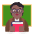 Teacher Flat Medium Dark Emoji from Fluent Emoji Flat Set