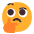 Thinking Face Flat Emoji from Fluent Emoji Flat Set