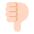 Thumbs Down Flat Light Emoji from Fluent Emoji Flat Set