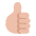 Thumbs Up Flat Medium Light Emoji from Fluent Emoji Flat Set