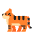Tiger Flat Emoji from Fluent Emoji Flat Set