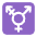 Transgender Symbol Flat Emoji from Fluent Emoji Flat Set