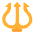 Trident Emblem Flat Emoji from Fluent Emoji Flat Set