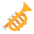 Trumpet Flat Emoji from Fluent Emoji Flat Set