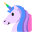 Unicorn Flat Emoji from Fluent Emoji Flat Set