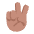 Victory Hand Flat Medium Emoji from Fluent Emoji Flat Set