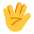 Vulcan Salute Flat Default Emoji from Fluent Emoji Flat Set