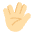 Vulcan Salute Flat Light Emoji from Fluent Emoji Flat Set