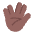 Vulcan Salute Flat Medium Dark Emoji from Fluent Emoji Flat Set