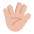 Vulcan Salute Flat Medium Light Emoji from Fluent Emoji Flat Set