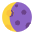 Waning Crescent Moon Flat Emoji from Fluent Emoji Flat Set