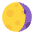 Waning Gibbous Moon Flat Emoji from Fluent Emoji Flat Set