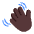 Waving Hand Flat Dark Emoji from Fluent Emoji Flat Set