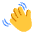Waving Hand Flat Default Emoji from Fluent Emoji Flat Set