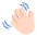 Waving Hand Flat Light Emoji from Fluent Emoji Flat Set