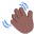 Waving Hand Flat Medium Dark Emoji from Fluent Emoji Flat Set