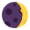 Waxing Crescent Moon Flat Emoji from Fluent Emoji Flat Set