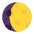 Waxing Gibbous Moon Flat Emoji from Fluent Emoji Flat Set