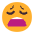 Weary Face Flat Emoji from Fluent Emoji Flat Set