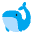 Whale Flat Emoji from Fluent Emoji Flat Set
