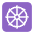 Wheel Of Dharma Flat Emoji from Fluent Emoji Flat Set