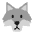 Wolf Flat Emoji from Fluent Emoji Flat Set