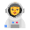 Woman Astronaut Flat Default Emoji from Fluent Emoji Flat Set