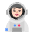 Woman Astronaut Flat Light Emoji from Fluent Emoji Flat Set