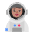 Woman Astronaut Flat Medium Emoji from Fluent Emoji Flat Set