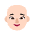 Woman Bald Flat Light Emoji from Fluent Emoji Flat Set