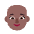 Woman Bald Flat Medium Dark Emoji from Fluent Emoji Flat Set