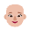 Woman Bald Flat Medium Light Emoji from Fluent Emoji Flat Set