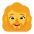 Woman Beard Flat Default Emoji from Fluent Emoji Flat Set