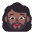 Woman Beard Flat Medium Dark Emoji from Fluent Emoji Flat Set