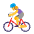 Woman Biking Flat Default Emoji from Fluent Emoji Flat Set