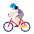 Woman Biking Flat Light Emoji from Fluent Emoji Flat Set